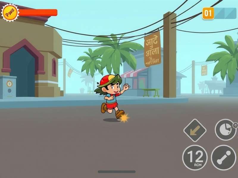 Advanced gameplay strategies for Papad Sprightly Sprint showing power-up collection